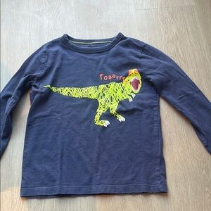 Mini Boden Long Sleeve Dino Tee